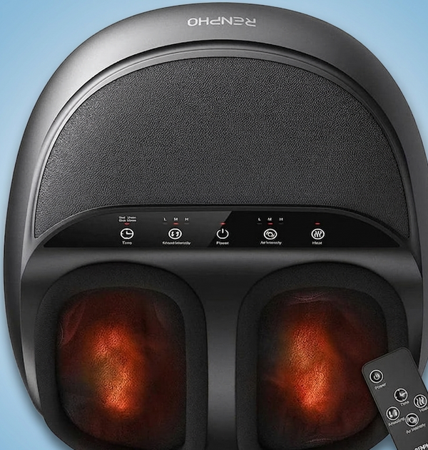 Renpho Shiatsu Foot Massager Black With Remote Control